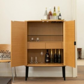 GUERNSEY Armoire à Vin Armoire à vin, Meuble dentrée, Meuble de Cuisine Mural de Salon, Meuble de Rangement, Buffet de Salle