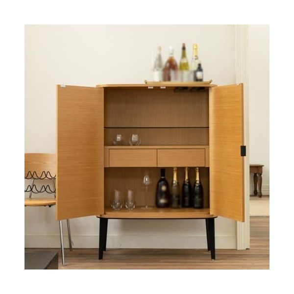 GUERNSEY Armoire à Vin Armoire à vin, Meuble dentrée, Meuble de Cuisine Mural de Salon, Meuble de Rangement, Buffet de Salle