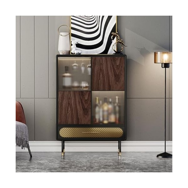 GUERNSEY Armoire à Vin Armoire à vin vitrine Moderne Minimaliste Salon vitrine Murale en Verre Armoire décorative Buffet Casi