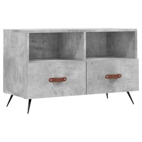 ZEYUAN Meuble TV Gris béton 80x36x50 cm Bois dingénierie,Meuble TV,Table Basse Couleurs,Table Basse Salon Meuble TV