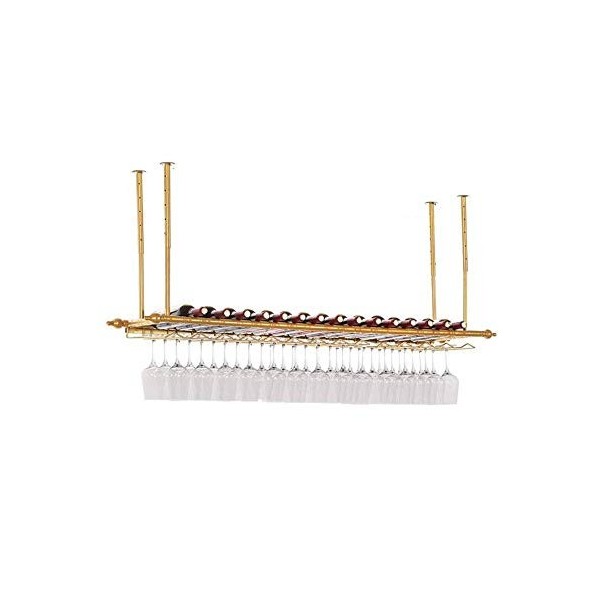 PJQUEKAIPJ Casier À Vin Accueil Support Rouge Support De Verre À Vin Restaurant Bar S, Suspendu Au Plafond, Porte-Bouteille D