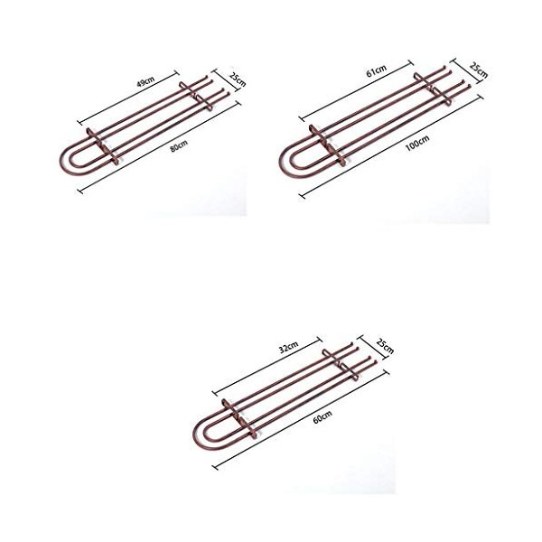 PJQUEKAIPJ Casier à vin, Mural, Bar, Restaurant, casier à Bouteilles de vin, Type U Industriel rétro en Fer, Support en métal