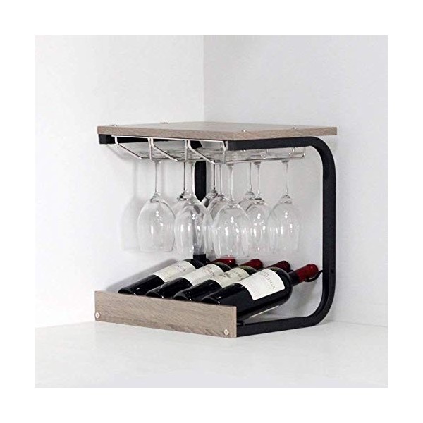 PJQUEKAIPJ Casier à vin Accueil Support Rouge Support de Verre à Vin Bar S, Bois Massif Créatif Simplicité Moderne Armoire à 