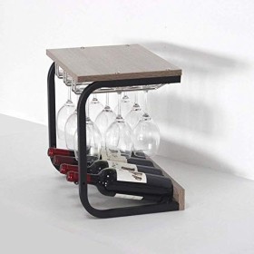 PJQUEKAIPJ Casier à vin Accueil Support Rouge Support de Verre à Vin Bar S, Bois Massif Créatif Simplicité Moderne Armoire à 