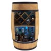 CREATIVE COOPER Baril de baril LED RVB avec support à vin - Casier à vin - Tonneau en bois - Bar de maison - 80 x 50 cm - Déc