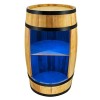 CREATIVE COOPER Baril de baril LED RVB avec support à vin - Casier à vin - Tonneau en bois - Bar de maison - 80 x 50 cm - Déc