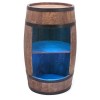 CREATIVE COOPER Baril de baril LED RVB avec support à vin - Casier à vin - Tonneau en bois - Bar de maison - 80 x 50 cm - Déc
