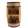 CREATIVE COOPER Baril avec support à vin - Casier à vin LED - Tonneau en bois - 80 x 50 cm - Décoration rustique - Armoire à 