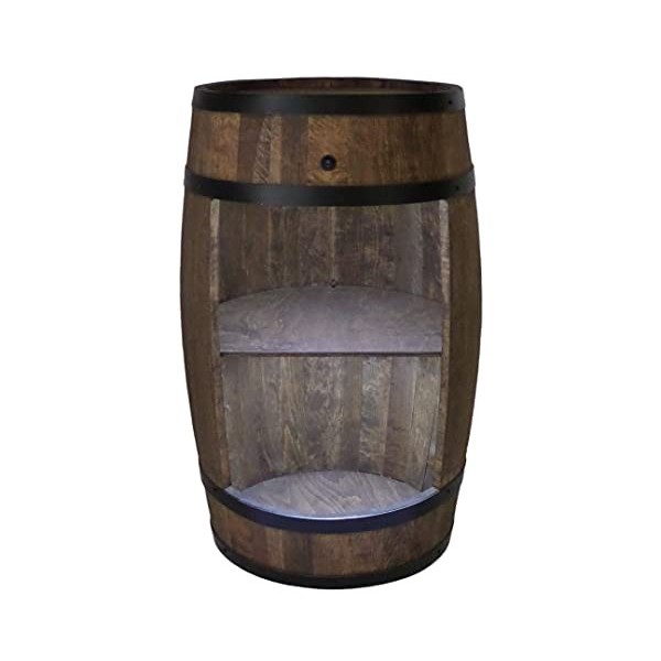 CREATIVE COOPER Baril avec support à vin - Casier à vin LED - Tonneau en bois - 80 x 50 cm - Décoration rustique - Armoire à 