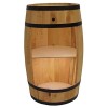 CREATIVE COOPER Baril avec support à vin - Casier à vin LED - Tonneau en bois - 80 x 50 cm - Décoration rustique - Armoire à 