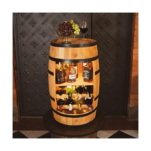 CREATIVE COOPER Armoire à vin avec étagère et Chaise Longue pour Le vin - LED RGB - Casier à vin rétro - 80 cm x 50 cm - Tonn