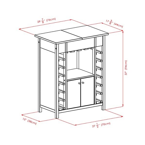 Winsome Wood Yukon Vin Armoire