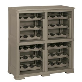 Tontarelli S.p.A. Étagère à café P.Bouteille, 48 Bot. WENGÉ Mobile Conteneur, WENGÈ, 79 x 42,5 x 85,5 cm