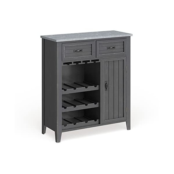 Deco 79&nbsp;Cabinet de vin, Noir