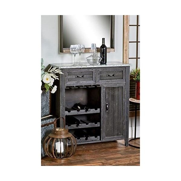 Deco 79&nbsp;Cabinet de vin, Noir
