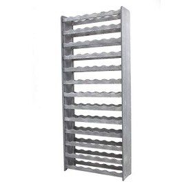 Directachat56 CASIER à VIN en Bois Haute densité, 91 Bouteilles, Gris