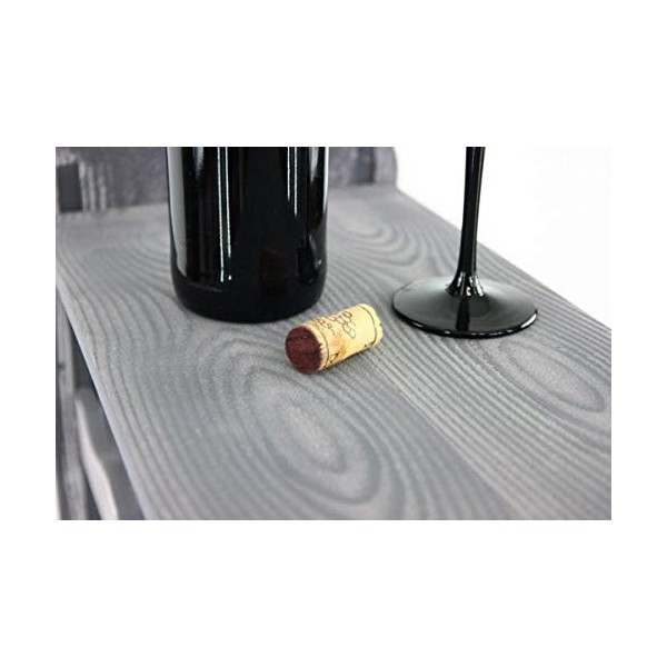 Directachat56 CASIER à VIN en Bois Haute densité, 91 Bouteilles, Gris