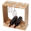 KEVO Casier à vin, 40 * 18 * 40cm Porte-Bouteille de vin étagère à vin Organisateur de Stockage de vin casier à vin Bois de p