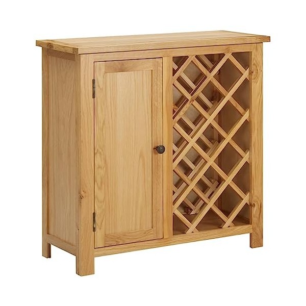 VidaXL Cave à vin pour 11 Bouteilles en chêne Massif 80 x 32 x 80 cm