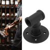 STARNOONTEK 2 Ensembles Noir Rond Simple Bouteille Casier à Vin Fer Mural Suspendu Portable Présentoir à Vin pour Bar Décorat