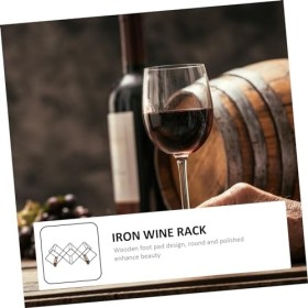 PRETYZOOM 1Pc Casier À Vin en Fer Support De Bouteille De Table Décoration De La Maison Présentoir De Table À Vin en Métal Su