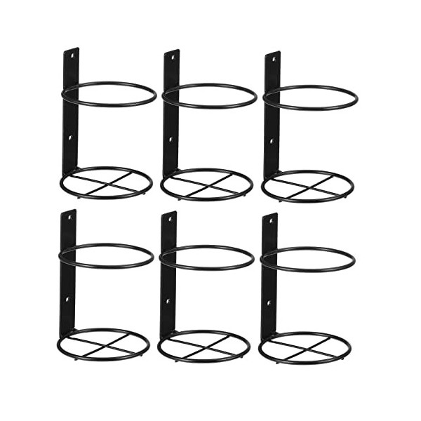 PRETYZOOM 6 Pièces Casier à vin en Fer Mur Bouteilles Etagère dexposition présentoirs casier à vin Rouge en Fer casier à vin