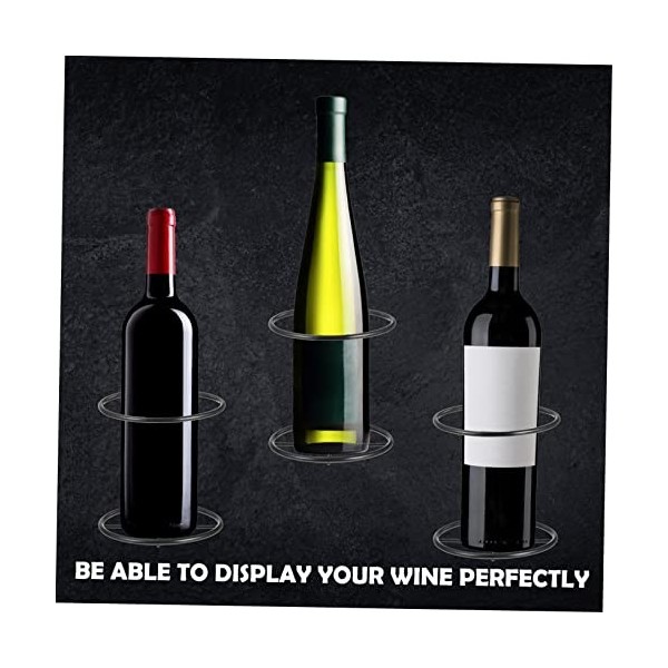 PRETYZOOM 6 Pièces Casier à vin en Fer Mur Bouteilles Etagère dexposition présentoirs casier à vin Rouge en Fer casier à vin