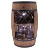 CREATIVE COOPER Baril de baril avec support à vin - Casier à vin LED - Tonneau en bois - Bar de maison - 80 x 50 cm - Décorat