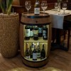 CREATIVE COOPER Baril de baril avec support à vin - Casier à vin LED - Tonneau en bois - Bar de maison - 80 x 50 cm - Décorat