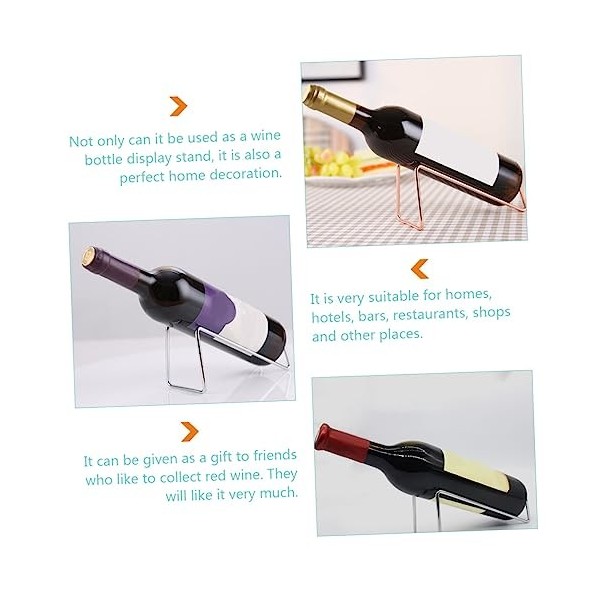 PRETYZOOM 4 Pièces Casier à Vin en Fer Porte-Bouteille De Whisky Affichage De Bouteille Support De Bouteille dalcool Présent