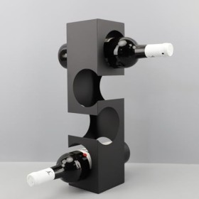 Casier à vin personnalisé Stockage de métallique Moderne pour 4 Bouteilles Supports de Rangement Comptoir Pas Besoin de Suppo
