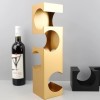 Casier à vin personnalisé Stockage de métallique Moderne pour 4 Bouteilles Supports de Rangement Comptoir Pas Besoin de Suppo