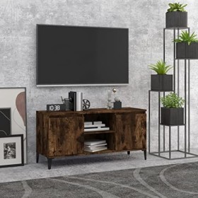 VEEKI Meuble TV, Meuble TV Suspendu, Meuble, Meuble TV avec Rangement，Meuble Industriel, Convient pour Salon ou Chambre, avec