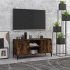 VEEKI Meuble TV, Meuble TV Suspendu, Meuble, Meuble TV avec Rangement，Meuble Industriel, Convient pour Salon ou Chambre, avec