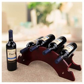 Casier à vin de Table I Porte-Bouteilles en Bois créatif pour 6 Bouteilles dalcool ou de vin I Idéal pour la décoration de l