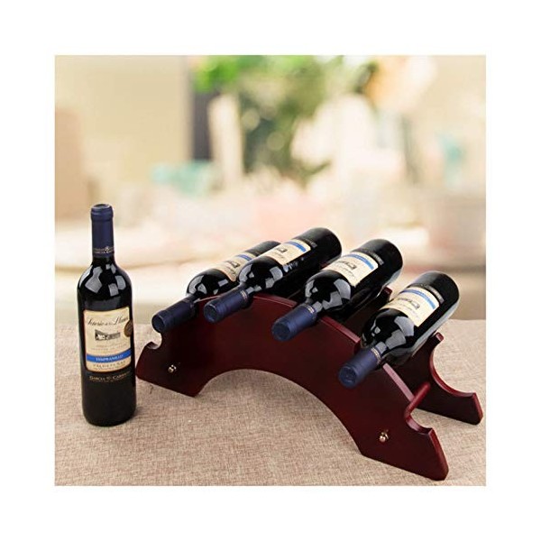 Casier à vin de Table I Porte-Bouteilles en Bois créatif pour 6 Bouteilles dalcool ou de vin I Idéal pour la décoration de l