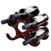 Casier à vin de Table I Porte-Bouteilles en Bois créatif pour 6 Bouteilles dalcool ou de vin I Idéal pour la décoration de l