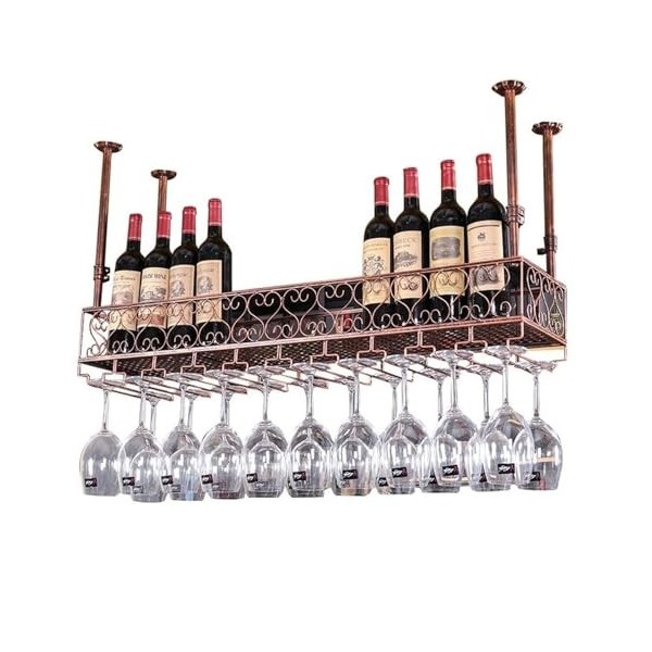 AARONG Casier à vin autoportant, armoires, Support Mural pour Verres à vin au Plafond, Support à vin réglable en Hauteur, Sup