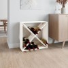 AJJHUUKI Armoires & Rangement Meuble à vin Blanc 62 x 25 x 62 cm Bois massif Meuble en pin