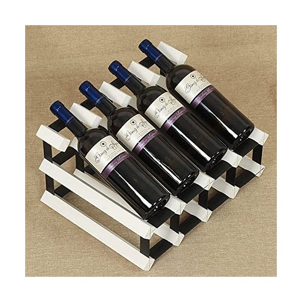 ELzEy Casier à vin Tenture Murale en Bois Porte-gobelet à vin Couleur du Bûche , Vin Rouge, Vin Rouge, 41,7 * 30 * 22,7 * 13