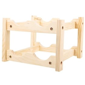 PRETYZOOM Casier À Bouteilles De Vin en Bois Casier À Vin Debout Casier À Vin Moderne Organisateur De Vin Casier À Verres À V