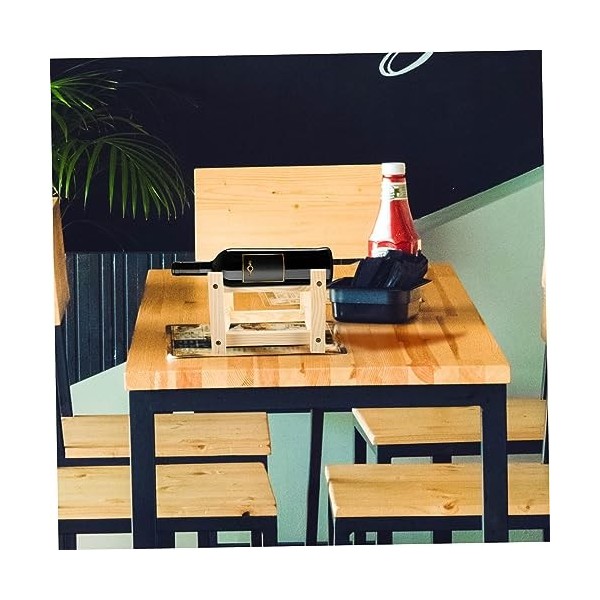 PRETYZOOM Casier À Bouteilles De Vin en Bois Casier À Vin Debout Casier À Vin Moderne Organisateur De Vin Casier À Verres À V