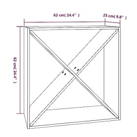 TEKEET Armoire à vin et spiritueux en pin massif Blanc 62 x 25 x 62 cm