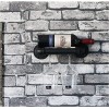ELzEy Style Industriel Rétro Pipe À Eau Style Casiers À Vin Loft Montage Mural Suspendu Présentoir À Vin Gobelet Support À Ve