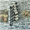 ELzEy Style Industriel Rétro Pipe À Eau Style Casiers À Vin Loft Montage Mural Suspendu Présentoir À Vin Gobelet Support À Ve
