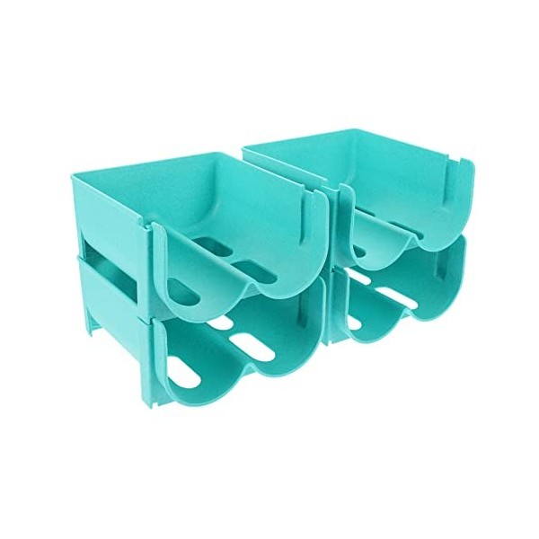 MAGICLULU 16 Pièces Casier à vin empilé Porte-Bouteilles sur Pied Organisateur de Stockage de gobelets étagères de Rangement 