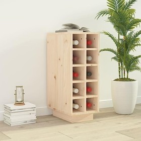 TEKEET Armoire à vin en pin massif 23 x 34 x 61 cm