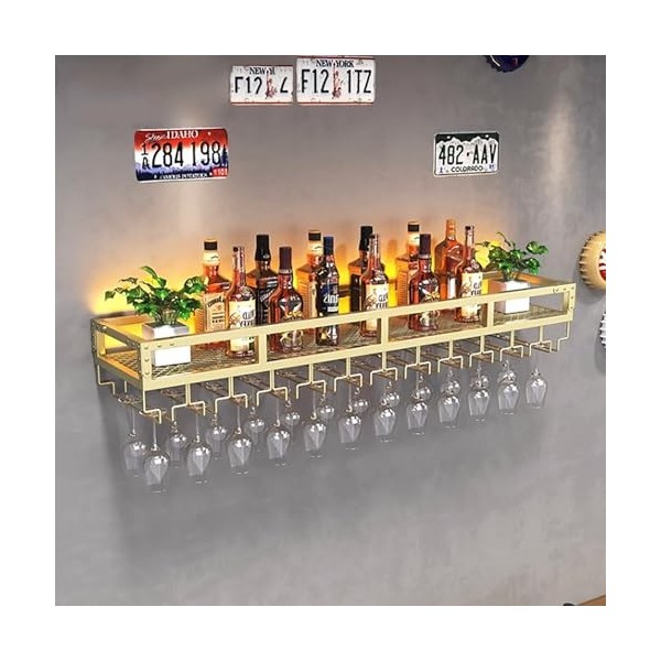 AARONG Casier à vin autoportant Armoires Porte-vin Mural Casier à vin Mural avec Support en Verre, étagère à Bouteilles de vi