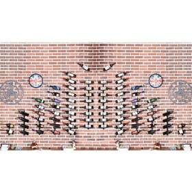 Casier à vin Industriel rétro en Fer, Montage Mural, décoration de Restaurant à vin Rouge, décoration de la Maison