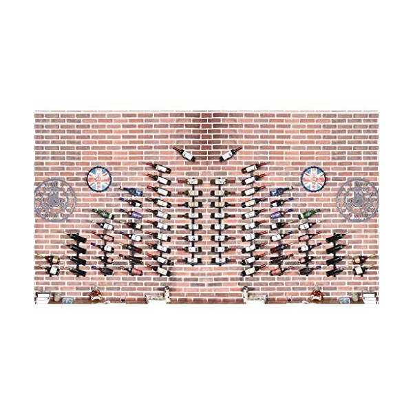 Casier à vin Industriel rétro en Fer, Montage Mural, décoration de Restaurant à vin Rouge, décoration de la Maison